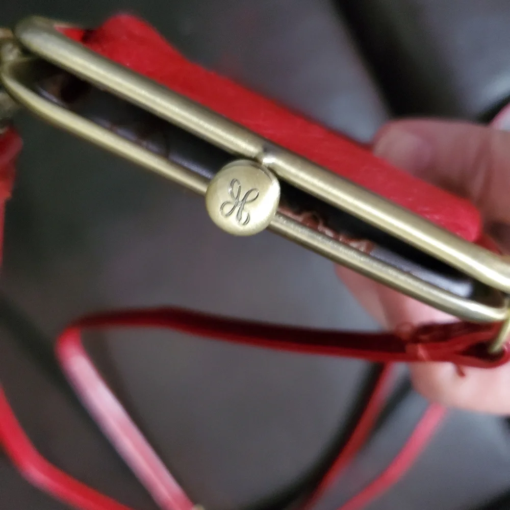 HOBO Melody Crossbody Bag Leather Cardinal Wristlet Shoulder bag EUC - Picture 4 of 8